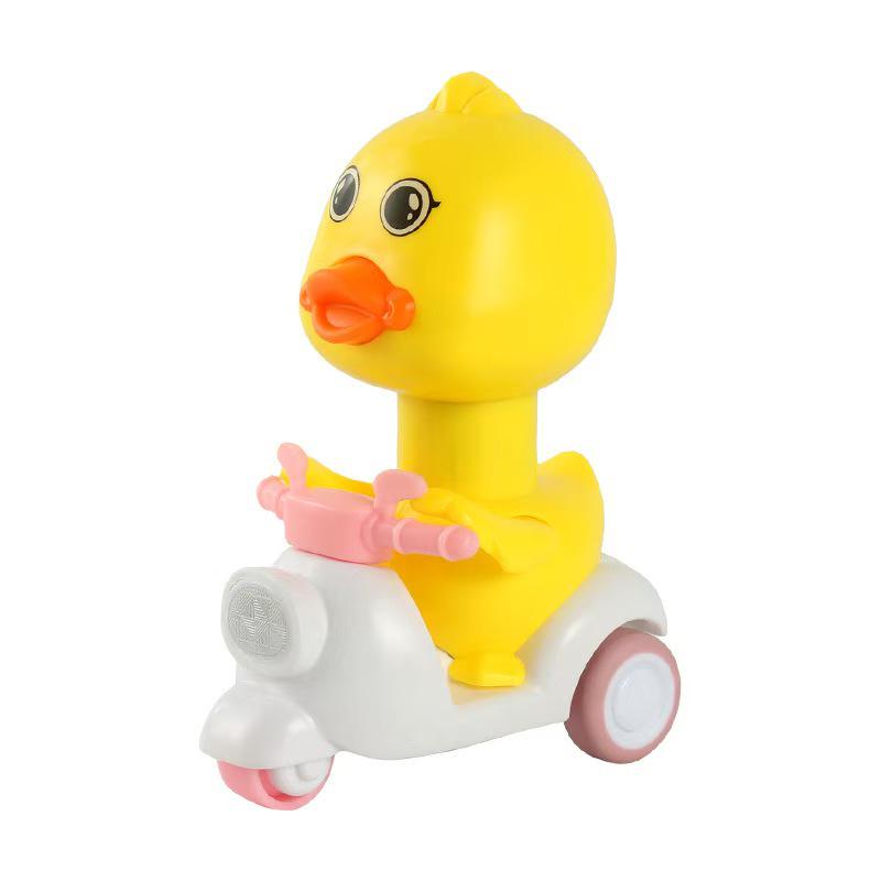 Little Duck Pull-Back Gliding Toy Motorcycle for Kids - Cartoon Educational Toddler Toy