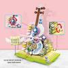 Flower Creative Books Violins Building Blocks Children Toys Desktop Ornaments