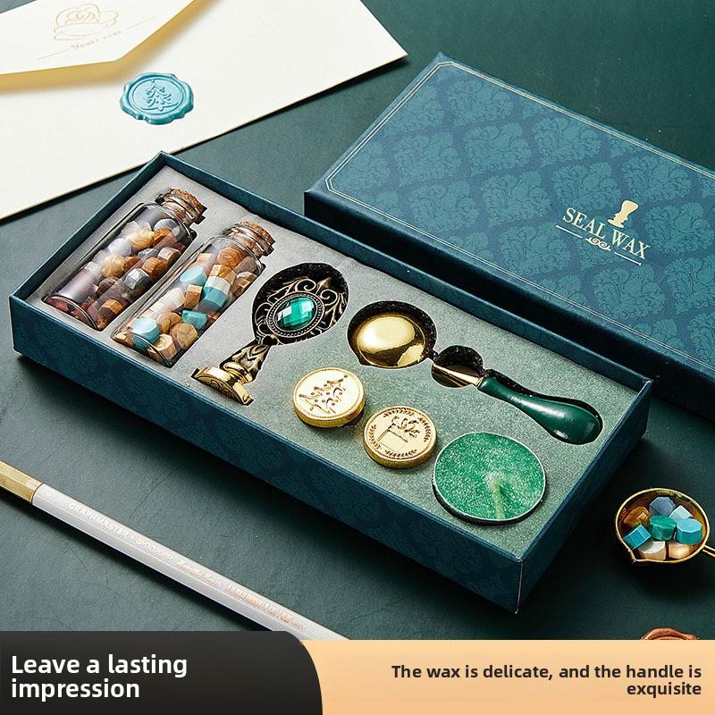 Creative Retro Lacquer Seal Complete Set Wholesale Envelope Sealing Wax Lacquer Wax Granules Gift Seal Wax Granules Set