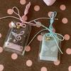 Lucky Charm Pendant Musical Notes Wings Luck Keychain Blessings Embroidery Keyring Bag Hanging Decoration Student Gifts