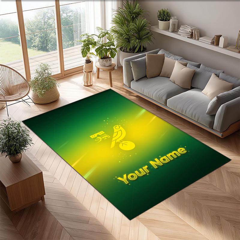 Norwich City Printed Crystal Velvet Rug Non‑Slip Crystal Velvet Carpet For Sofa Bedroom Indoor Home Decoration