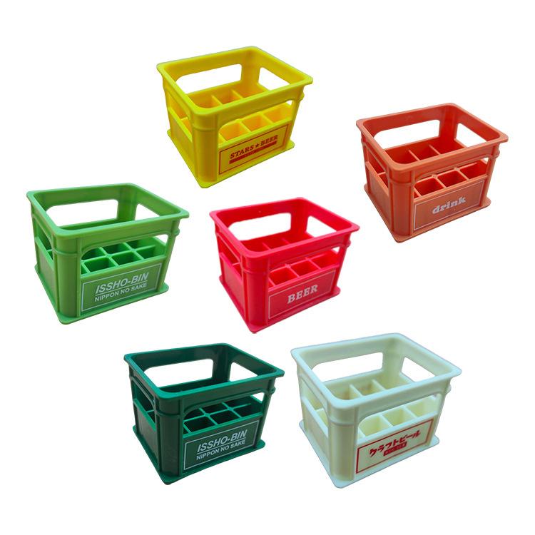 Doll House Miniature Beer Basket, Handmade Food And Play House Toy Simulation Beverage Basket Ornament
