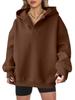 2024 Women's Solid Color Loose Hooded Sweatshirt - Autumn/Winter Long Sleeve Sportswear for Europe & America