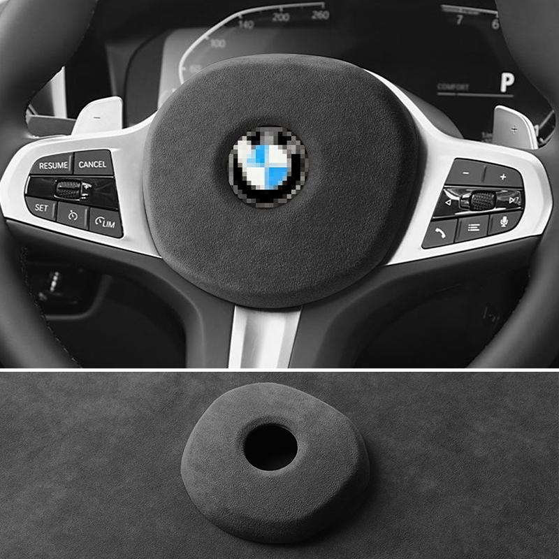 Made of Alcantara For BMW G-Chassis Steering Wheel Panel Cover Boot Trim Anti Scratch Decoration Car Interior Tuning Accessories