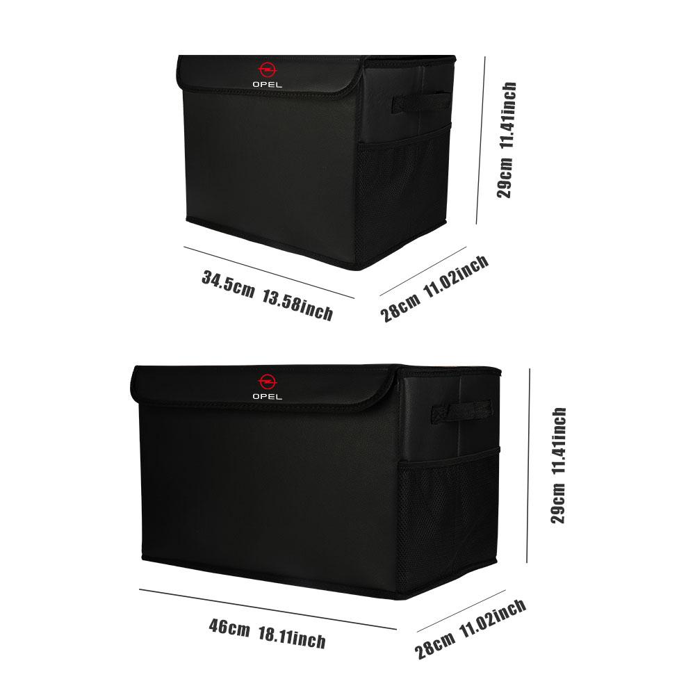 For Opel OPC Astra K Vectra Corsa Zafira Insignia Mokka Car Logo Rear Trunk Large Capacity Storage Box Organizer Stowing Tool