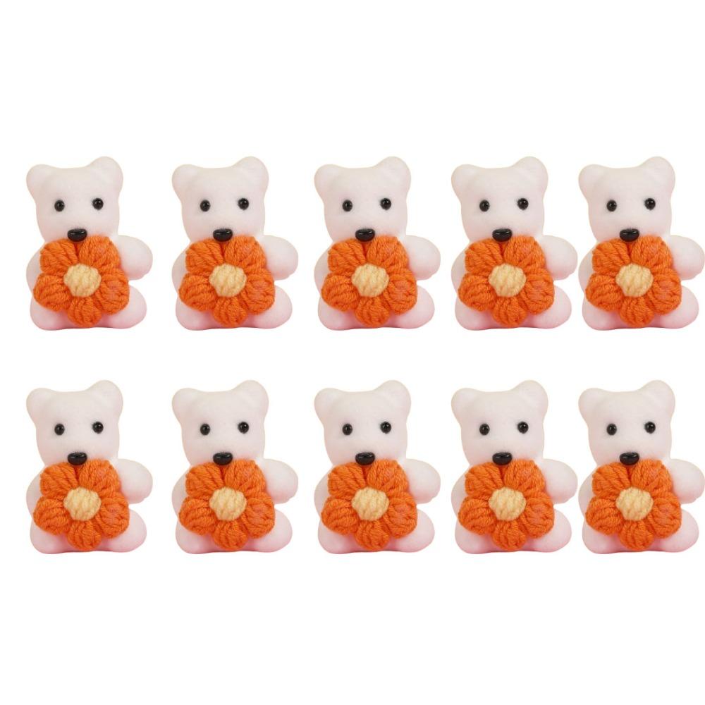 10pcs/bag Foam Bear Mini Bear Flower Bouquet Plush Doll Cartoon Bouquet Doll  Girl Birthday Gift
