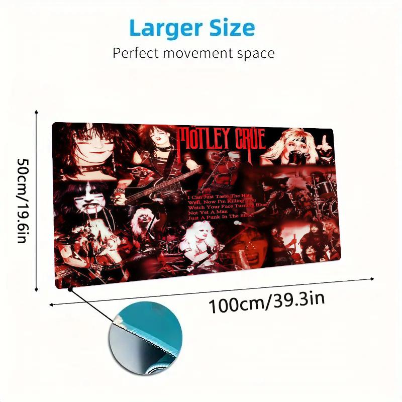 Mötley Crüe Color Mouse Pad Large Gaming Table Cushion Non-slip Laptop Tablet Big Mousepad XXL Mat Mini PC Playmat With Lock edge