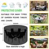 Oxford 210D Outdoor Wasserdicht Runde Möbelabdeckung Sofa Esstisch Schutz Terrasse Regen und Schnee Mahlzeit Zhuo Staubschutz