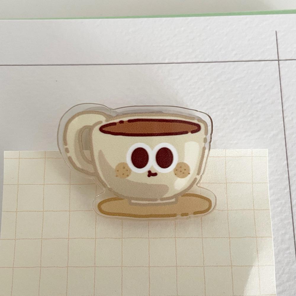 Bread Cartoon Memo Clip Paperclip Acrylic Paper Clip School Stationery Cute PP Clip  Student