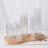 15-26cm Striped Cylindrical Candle Mold Hand Taper Column Candle Making Tool Acrylic Plastic Molds Kit Family Dinner Candle
