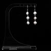 HENGSHENG Tassel Style 8-9mm Baroque White Freshwater Pearl Ear Hook 925 Sterling Silver Earrings for Women Girls Jewelry Gift
