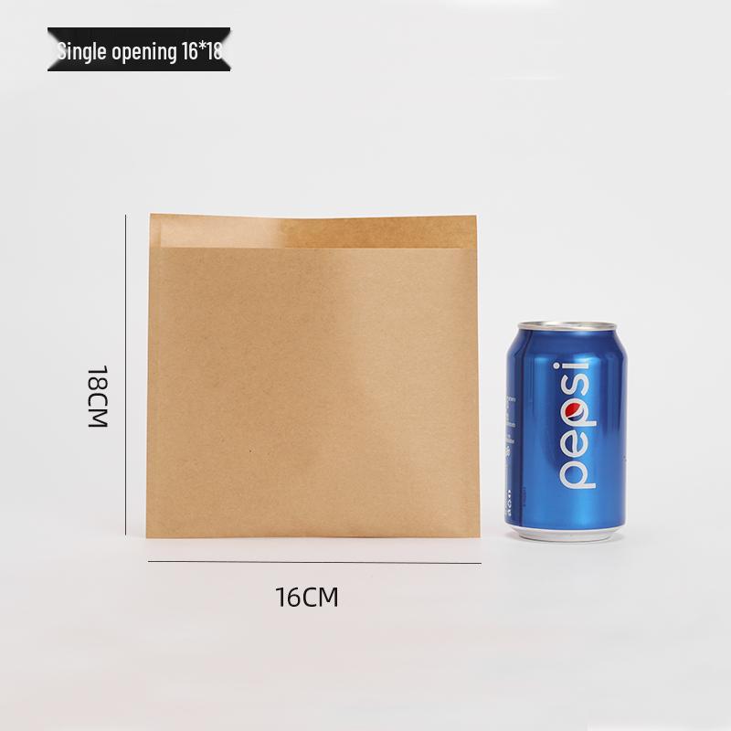 Oil-Proof Kraft Paper Food Bag for Pancakes, Roujiamo, Shaobing, and Barbecue Snacks