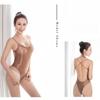 New Oil Shiny Womens Strap Bodysuit High Glossy Sleeveless One Piece Bodysuits Tops V-Neck See Through Lingerie