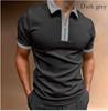 Summer Men's Personalized Striped Shirt Fashion Short Sleeve T-shirt Men's Golf Shirt Business Casual Shirt
