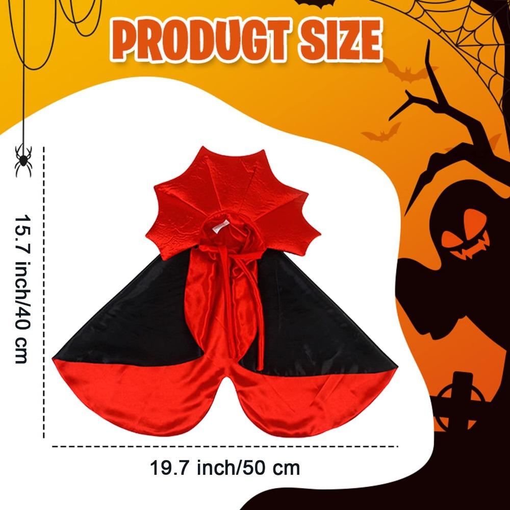 Red Black Pet Cat Vampire Cape Halloween Pet Dog Cloak Hat  Halloween Costume Party Supply