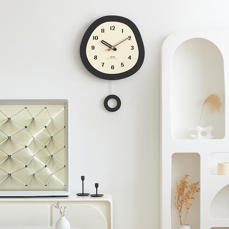 Simple Wall Clock Entrance Hall Swing Art Silent Clock Creative Bedroom Decoration Wall Watch Living Room Decoration Ornament