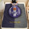AS Toulouse FC Flanelldecke mit Aufdruck, Hohe Qualität, Bequem für alle Jahreszeiten, Heimdekoration, Wärme und Komfort