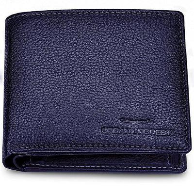 Stan Blue Minimalist Leather Wallet for Men