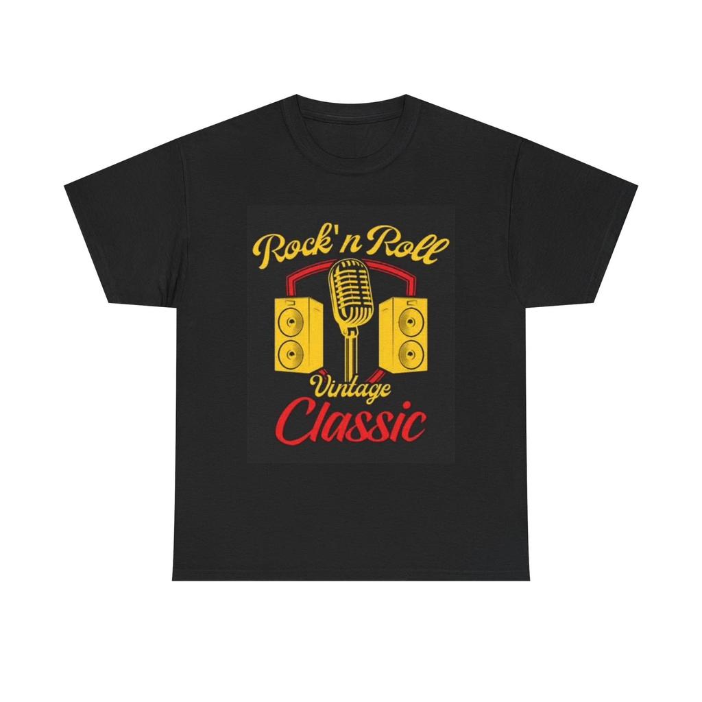 Rock And Roll Vintage Classic Graphic T Shirt Gift Unisex Heavy Cotton Tee