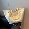 Women Fashion Large Capacity Canvas Tote Shoulder Bag For Daily Commute And School