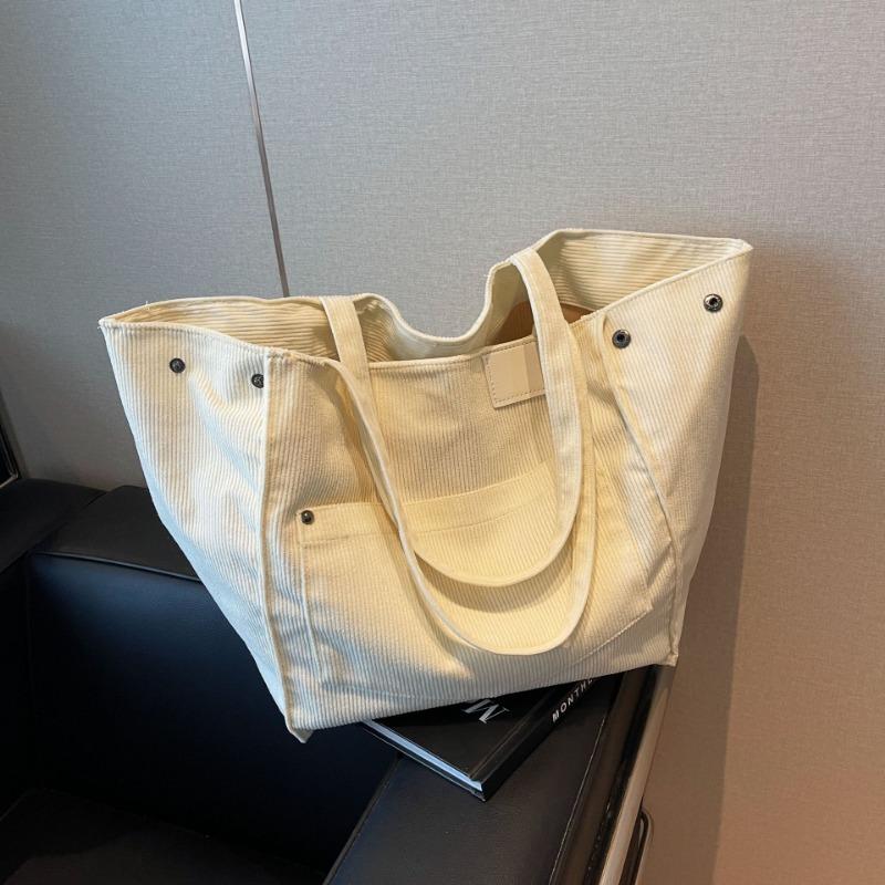 Women Fashion Large Capacity Canvas Tote Shoulder Bag For Daily Commute And School
