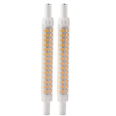 2Pcs R7S 98LED Lâmpada Dupla Extremidade 118mm Regulável Fonte de Luz de Inundação Acessório Branco Quente 200-240V