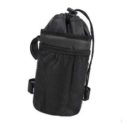 Water Bottle Carrier Pouch Drawstring Insulated Kettle Bike Handlebar Stem Fopacking