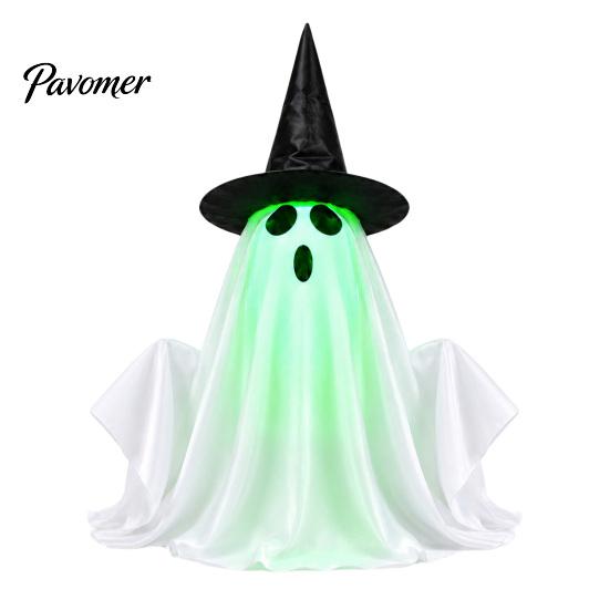 Dynamische schwebende Geister-Elektro-Halloween-Dekoration mit Sprach-/Fernbedienung, Interaktive gruselige leuchtende Geisterhaus-Partyartikel Geist, Leuchtend