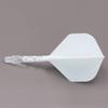 Cuesoul ROST T19 Shaft Integrated Big Standard White Clear Medium Size Two-Tone Dual-Material Flights, Shape, 3-Club Set, Flights, Shafts,
