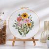 DIY Hand Embroidery Kit: Colorful Time Flowers Bridal Bouquet