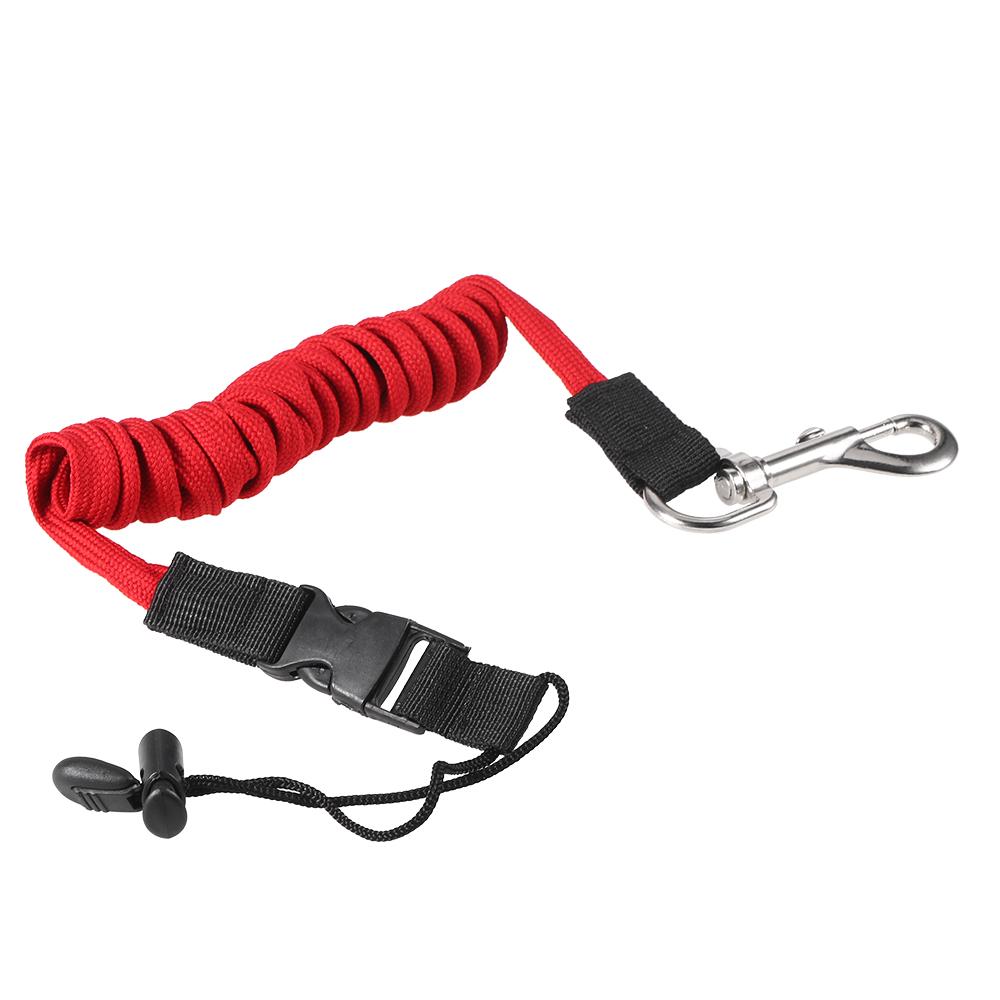 Elastic Paddle Leash Kayak Canoe Fishing Rod Rowing Boats Coiled Lanyard Cord Tie Rope