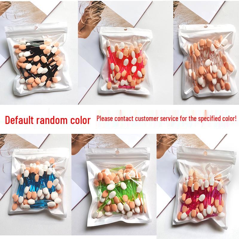 50-Pack Double-Ended Eyeshadow Applicators: 5.5/6.5cm Latex Sponge Makeup and Nail Art Blending Sticks
