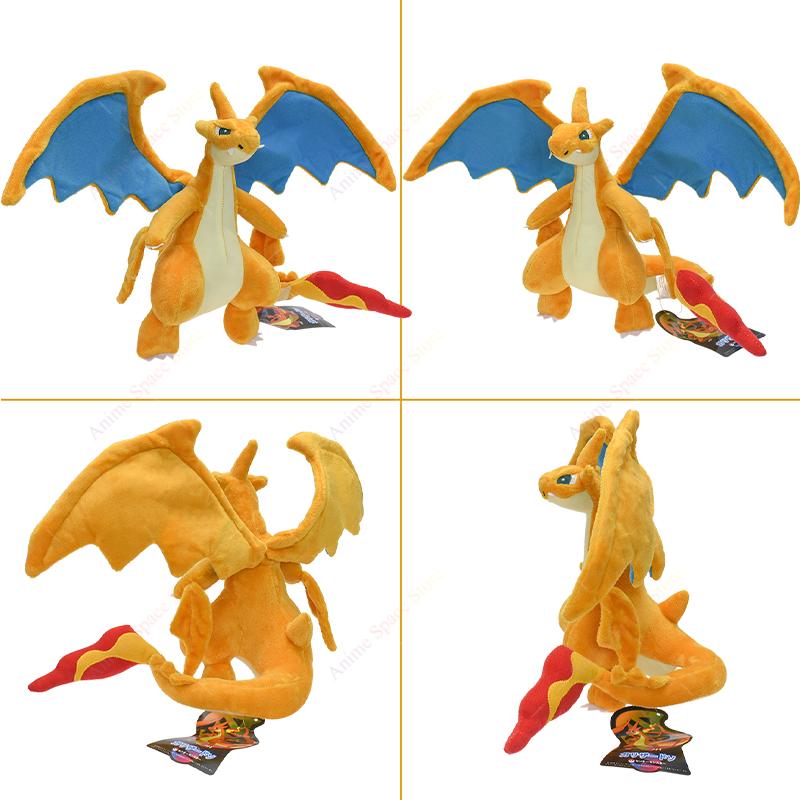 Anime Plush Mega Charizard X & Mega Charizard Y Cartoon Stuffed Doll Soft Animal Figure Fans Birthday Gift Collectible Plushies