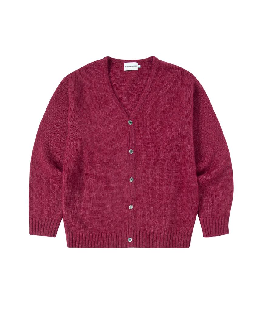 Thevinylhouse Mohair Cardigan Burgundy (Vh2Dfuk680A)