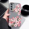 Pink Peach Blossom Case For Samsung Galaxy A17 A56 A16 A36 A26 A55 A54 A15 A34 5G S25 Edge S24 S23 Ultra S24 FE Soft Phone Cover