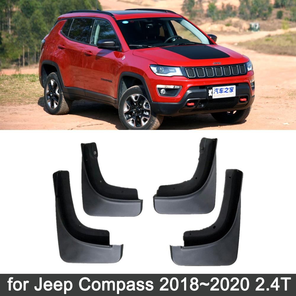 4x pour Jeep Compass 2018   1.4T 2.4T MK2 Garde-boue Pare-éclaboussures Roues Avant Arrière Bavettes d'Aile Accessoires de Style de Voiture
