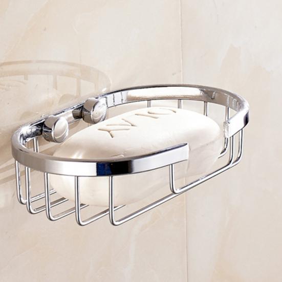Stainless Steel Soap Dish Bathroom Shower Toilet Soap Holder Wall Mounted Saver