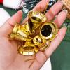 6/120pcs Christmas Bell Ornaments Gold Plastic Bells Xmas Tree Pendants New Year Party Hanging Decoration DIY Crafts Accessories