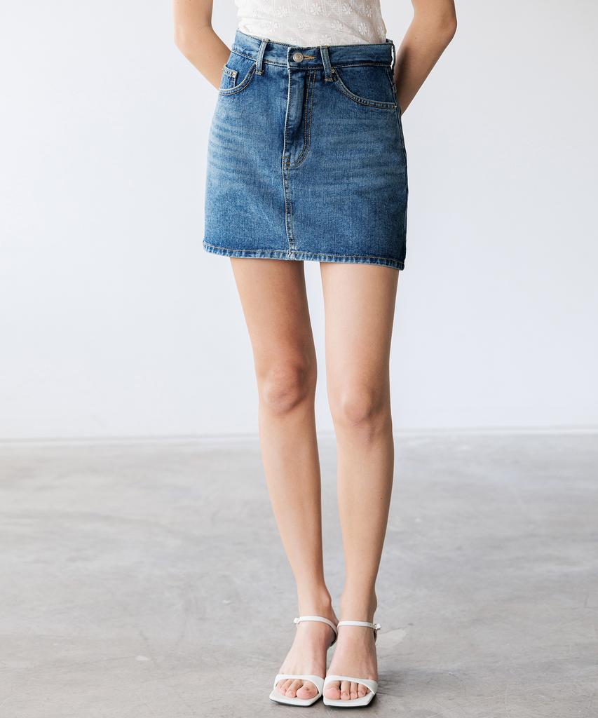 HYFVE Cotton Mini Denim Skirt Pants