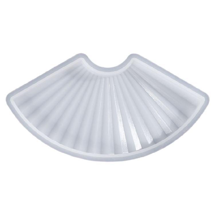 

Flexible Fan Shaped Tray Mold Versatile Silicone Mold for DIY Heat Resistant Plates, Home Decoration, and Crafting 1