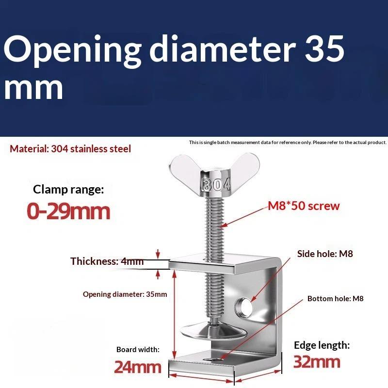 Galvanized Carbon Steel Tiger Clamp Multiple Shapes Open Height 20-130Mm Thickened Material Fixed Fixture Clamping Device