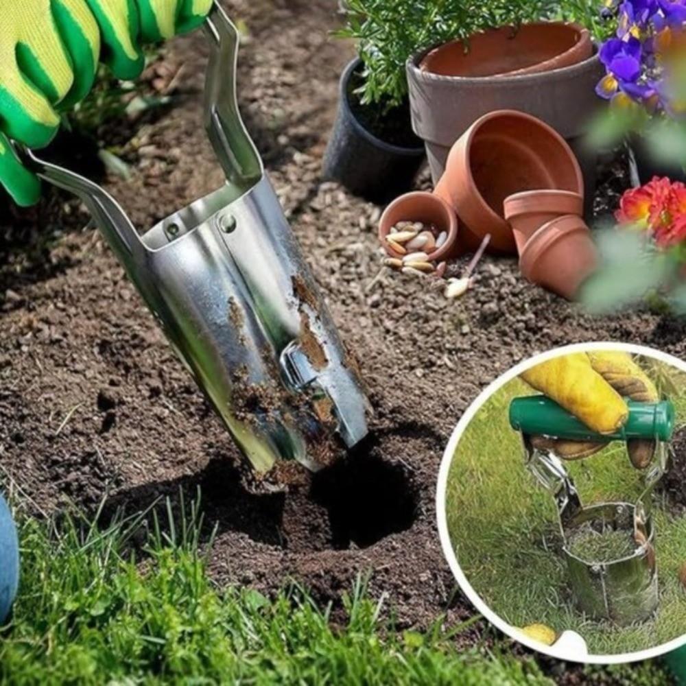 Handheld Seedling Transplanting Plastic Handle Planting Machine Vegetable Planter Efficient Cylinder Seeder Excavator