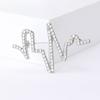Simple High-End Sense Rhinestone Electrocardiogram Brooch Fashionable Versatile Suit With Jewelry Corsage