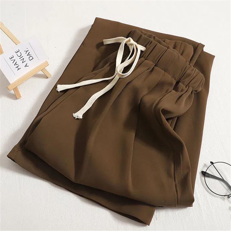High-End Women's Ice Silk Loose-Fit Wide-Leg Pants – Spring To Winter