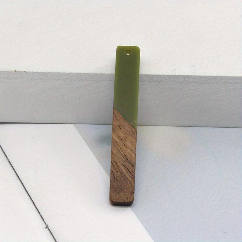 2pcs/set Vintage and Minimalist Long Resin Wood Jewelry Pendant Diy Earrings Earrings Necklace Accessories.