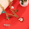 Stainless Steel Cute Santa Claus Christmas Pendant Necklace for Women