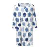 Summer Dresses For Women Fashion Casual Printed Loose V Neck 3/4 Sleeve Dress