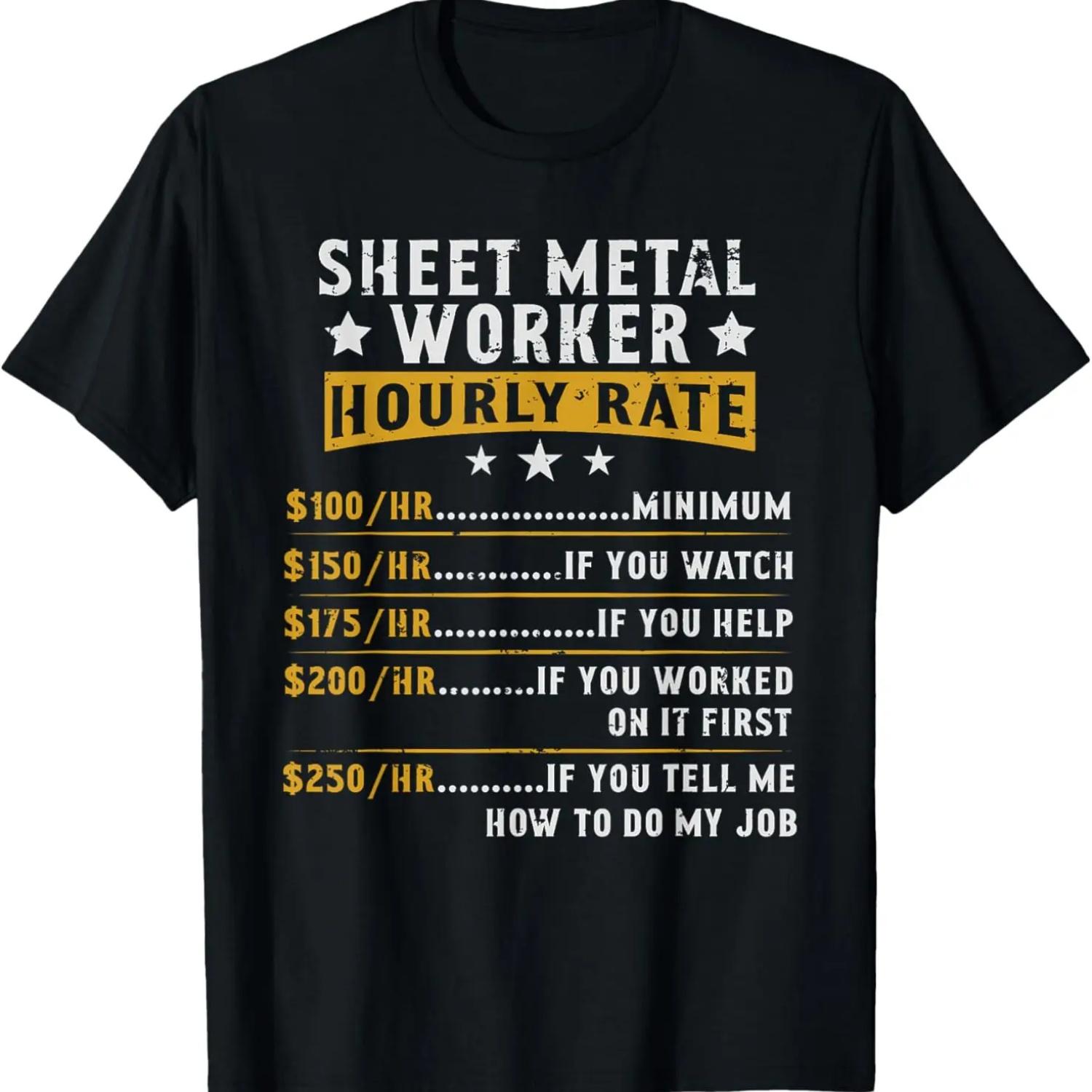 

Почасовая ставка жестянщика для футболки жестянщика XXXXXL чёрный