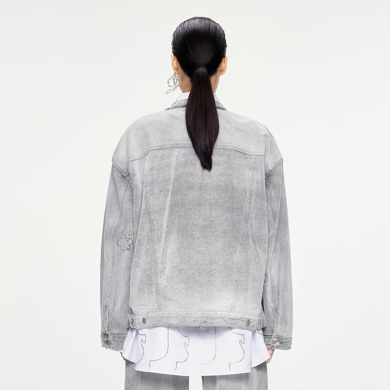 JNBY 2024 Autumn Loose Fit Lapel Denim Jacket