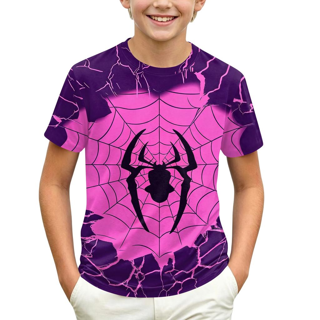Kids Short Sleeve Crewneck T-Shirt with Graphic Print for Everyday Casual Wear